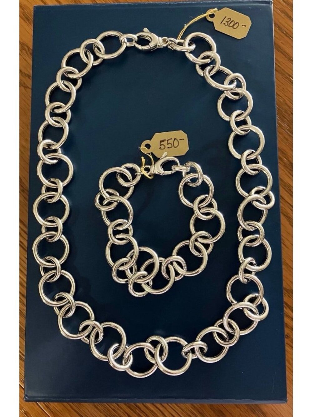 BeutifyCircle Link matching 18” Necklace & 7 1/2” Bracelet